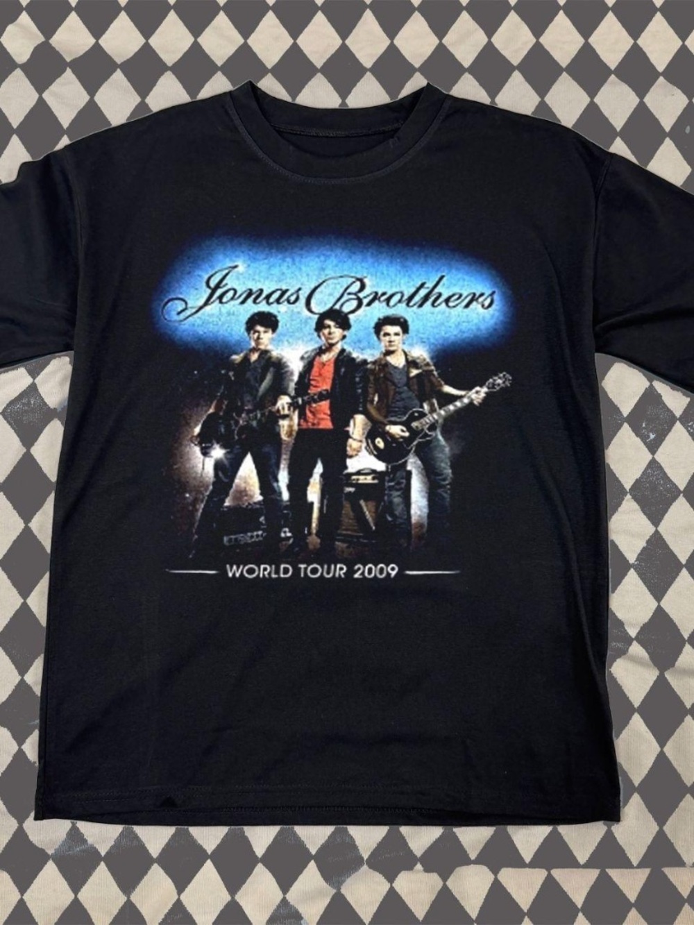 Black 'World Tour 2009' Graphic Tee